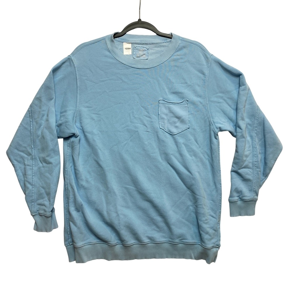 Aerie Sweatshirt Womens XS Blue Pullover Crewneck Pocket French Terry